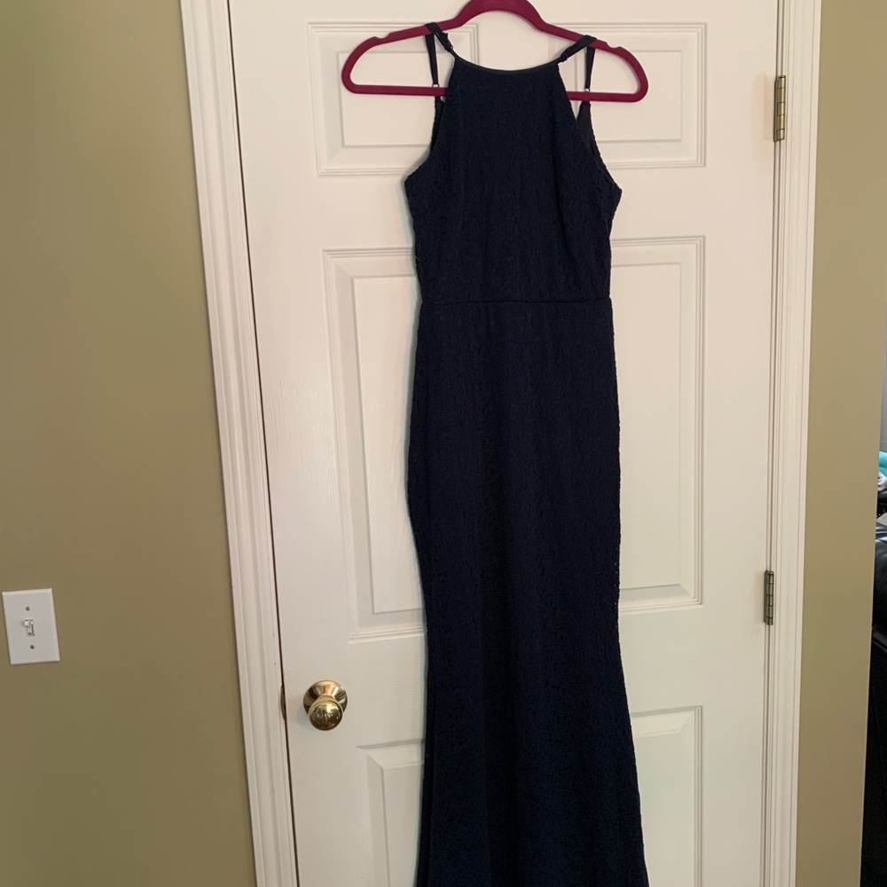 Floor Length Navy Dress